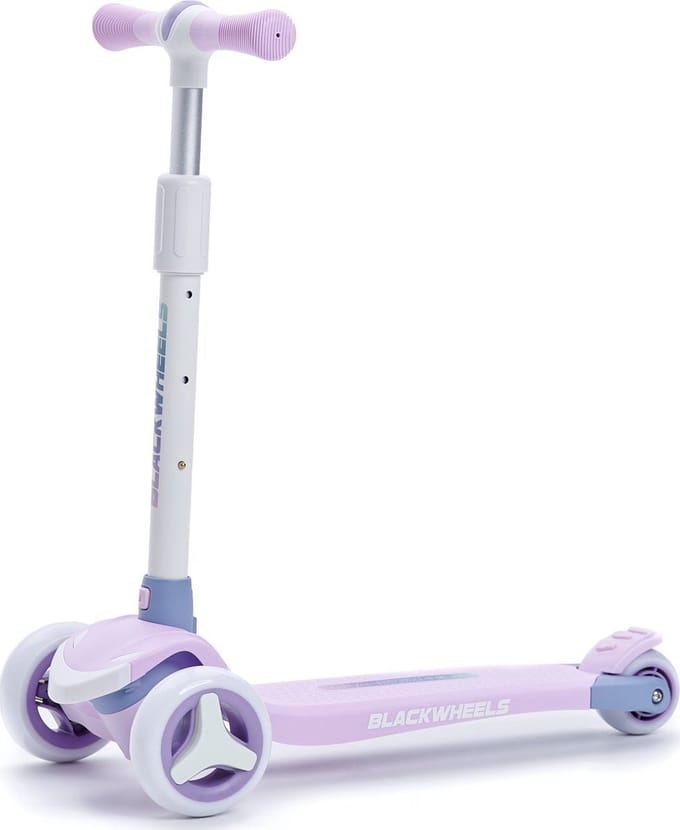 BLACKWHEELS BLINK ROZE - Driewieler Step - Max 50kg - 3 LED Wielen - Verstelbaar & Opvouwbaar - Kinderstep
