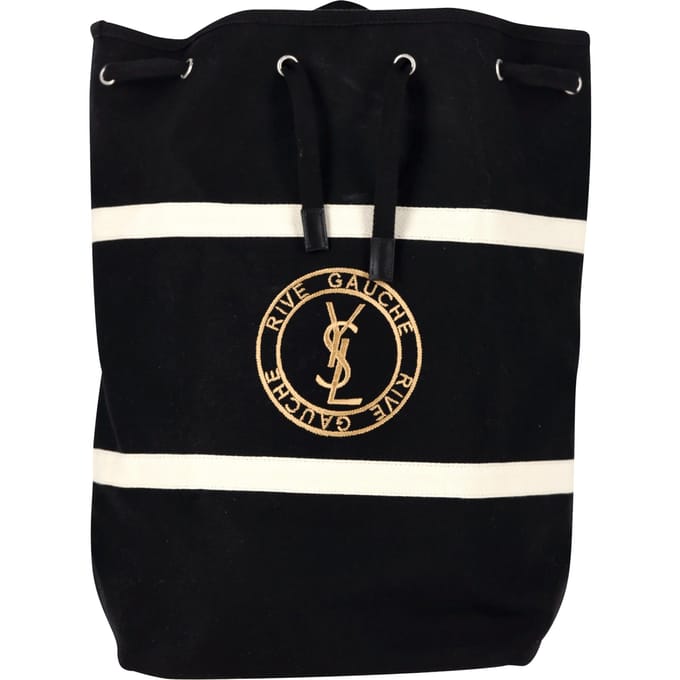 Saint Laurent Rive Gauche Rugzak in Zwart Canvas