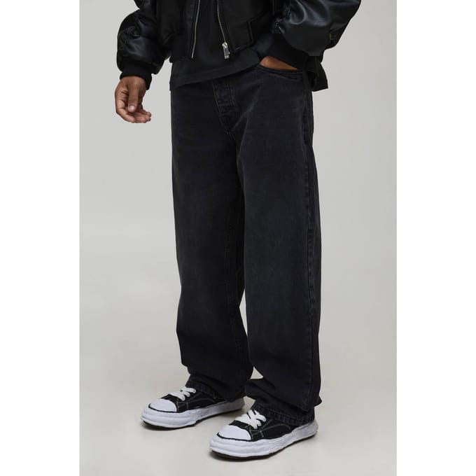 Relaxte rigide gewassen jeans | Charcoal | Size 30R