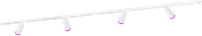Ledvion - Smart LED Railverlichting 2M + 4 Railspots (4.9W - RGB - Wit - Dimbaar) - 1-Fase