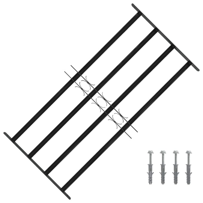 vidaXL - Raam - Beveiligings - Grille - 115 - x - 60 - cm - Gegalvaniseerd - staal