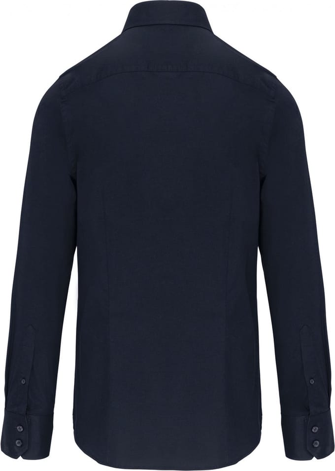 Kariban Heren stretch overhemd lange mouwen K529 - Navy - M