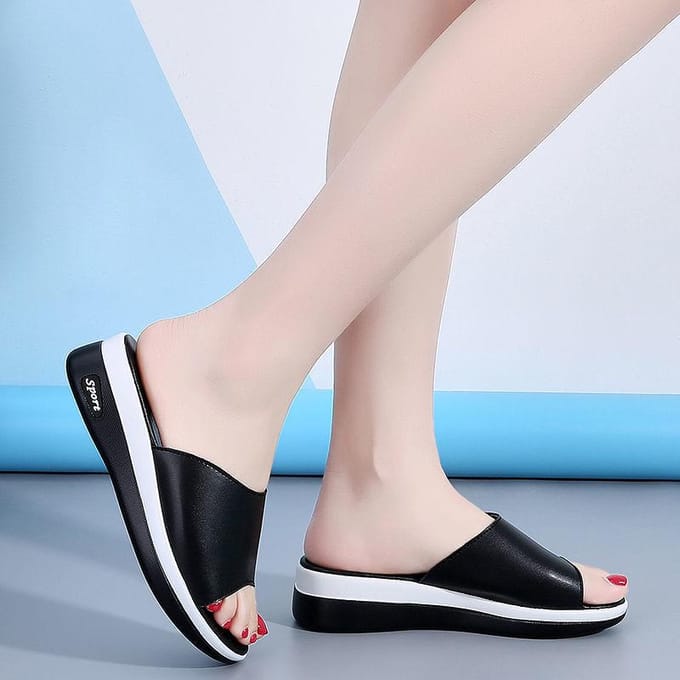 Dames Zomermode Vrije tijd Vismond Sandalen Dikke bodempantoffels 35 wit