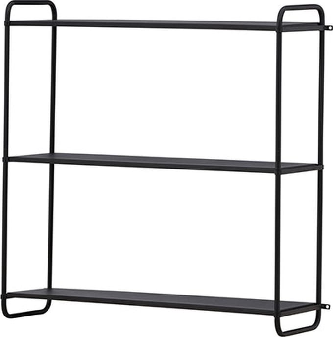 LyonH wandkast wandhangend 3 planken zwart.