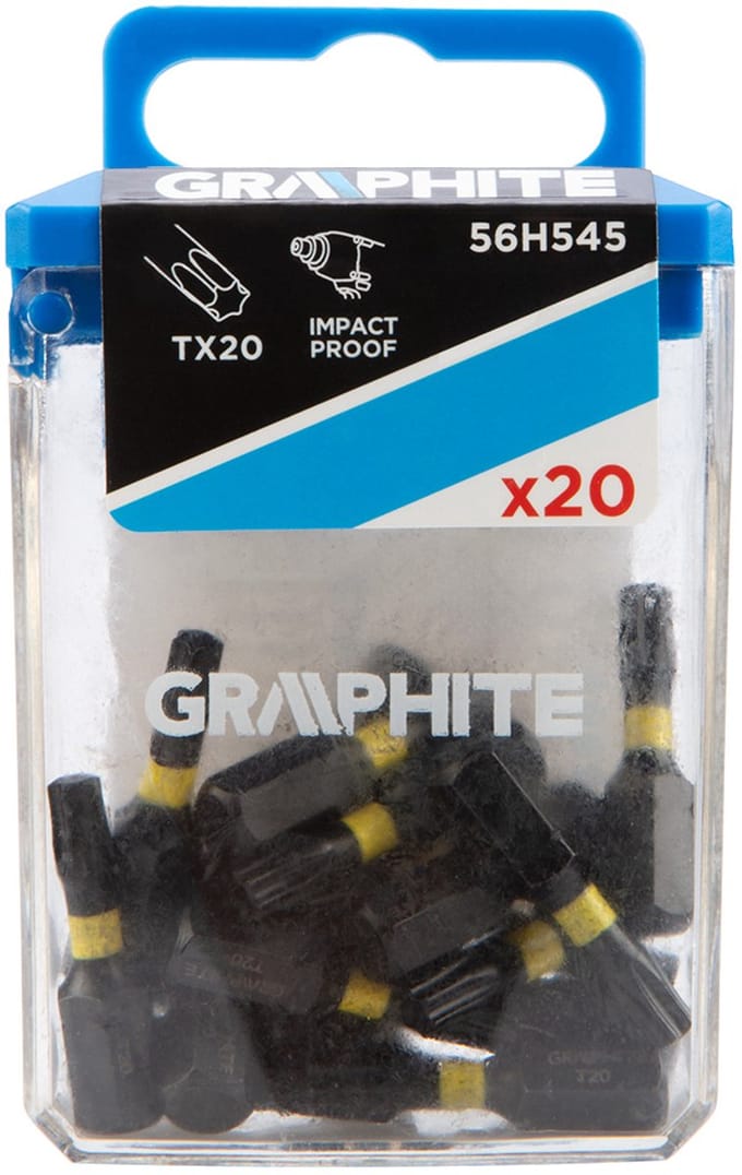GRAPHITE - IMPACT - Schroefbit box - TX20 - 25mm (20 stuks)