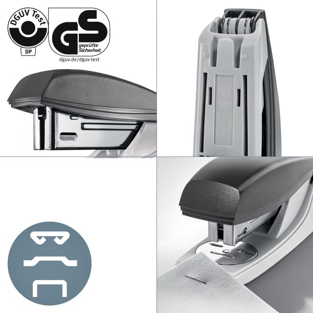 Leitz NeXXt Recycle Kleine Nietmachine - Niet tot 25 Vel - 96% Gerecycled Post-consumer Plastic - Rood