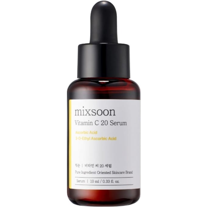 Mixsoon Sérum Vitamine C 20% 10ml Éclat Pur Éclaircissant & Antioxydant Authentique black
