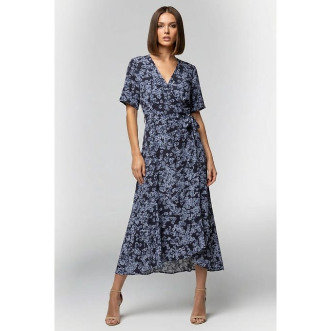 & Other Stories Lilly Dress Blue Maat: 32 | Midi Jurken Outlet | Dames | Blauw