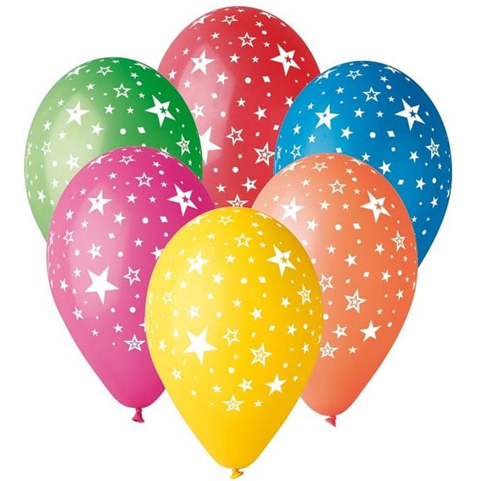 Ballonnen 12  Premium  Sterretjes , 5 Stuks