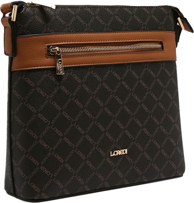 L.CREDI Schoudertas Filiberta Crossbody Bag Brown Donkerbruin