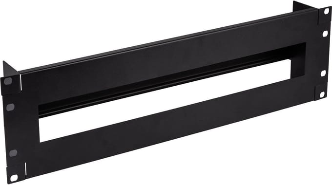 19 inch DIN-rail paneel | 3U | zwart