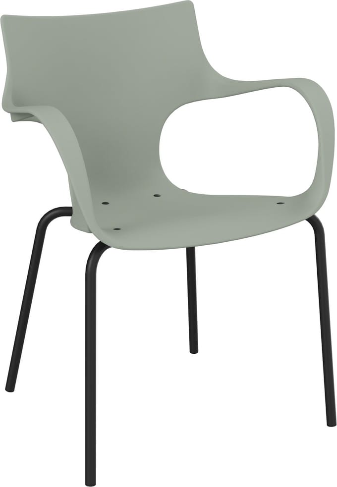 Workliving Jim Stoel - Sage - Zwart Onderstel