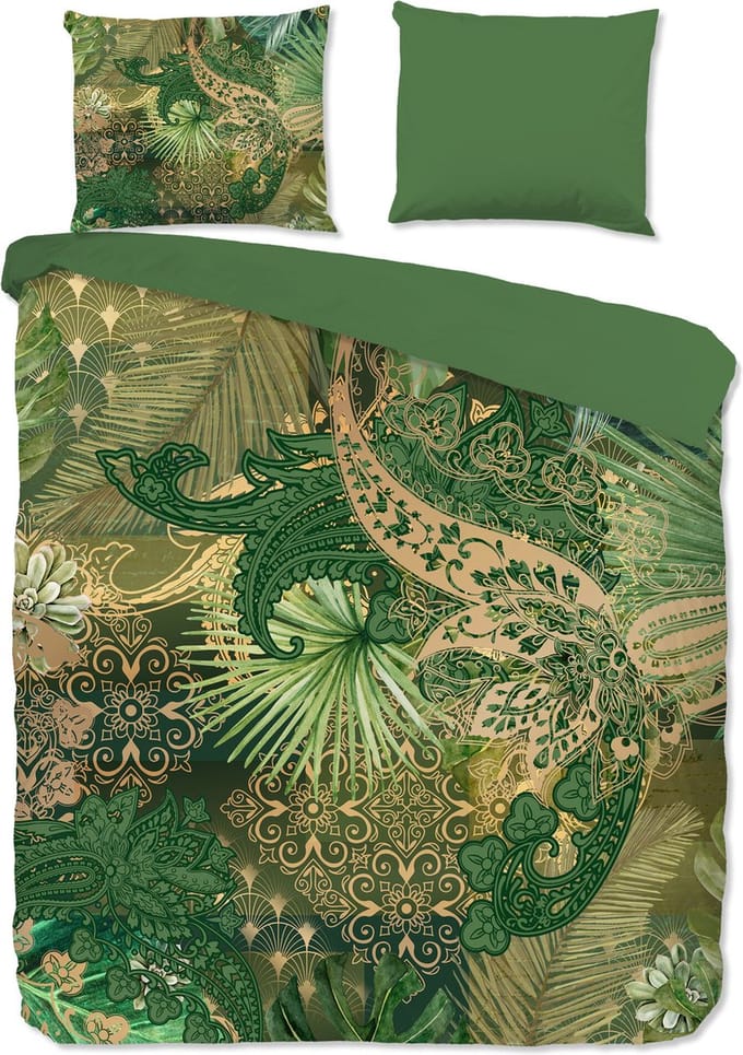 Pure dekbedovertrek oosterse/ arabische print - 1 persoons 140x200/220 cm - Groen - Microvezel