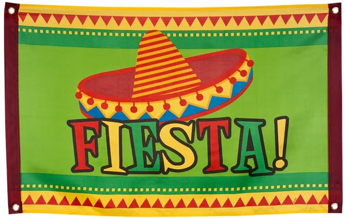Boland Vlag Mexico - polyester - 60 x 90 cm - mexiaans thema - fiesta