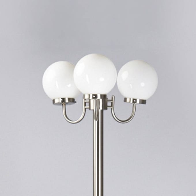 Lindby Samuel buitenlamp, 218 cm, 3-lamps, globe, E27, IP44