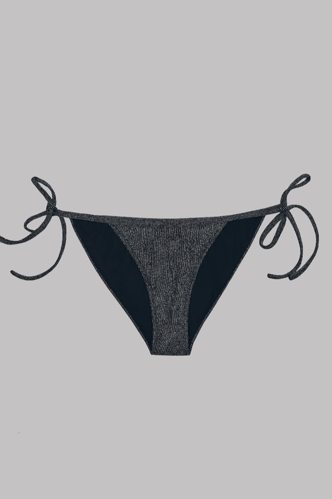 Mikuta The Black Sparkly Bikini Bottom Taglia: L | Bikini Outlet | Donna | Nero