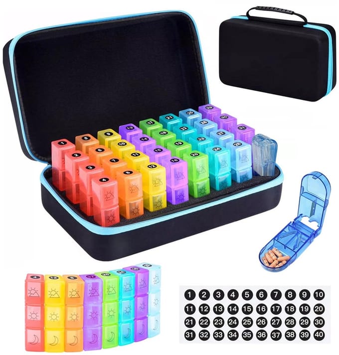 Dailygoods - Maandelijkse Pillendoos Organizer - 31 Dagen met Compartimenten