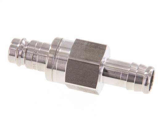 RVS 316L DN 10 Luchtkoppeling Insteeknippel 13 mm Slangpilaar Double Shut-Off