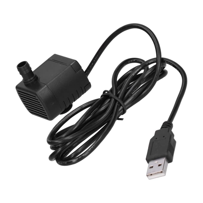 Waterpomp USB Stekker Aquarium Microcirculatie Apparaat met Zuignap DC5V 120LH 50cm Opvoerhoogte black
