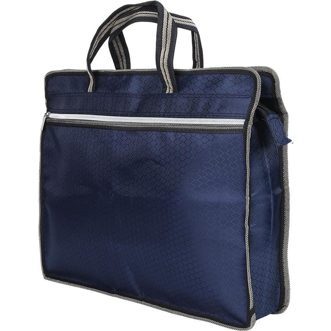 Draagbare Waterdichte Oxford Doek Documententas met Rits Zakelijke Vergadering Documentenorganizer (Blauw) blauw