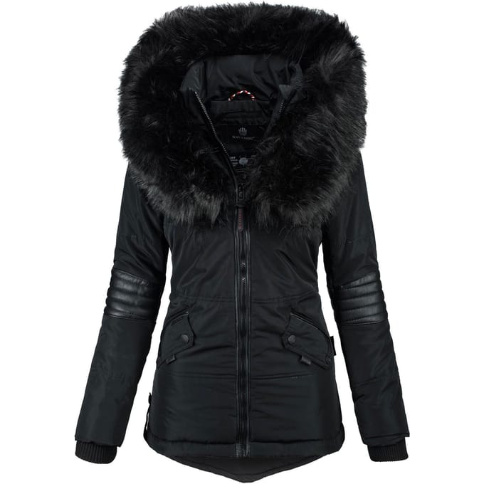 Navahoo Dames Winterjas Nirvana – Warm, Met Luxe Bontkraag & Teddyvoering