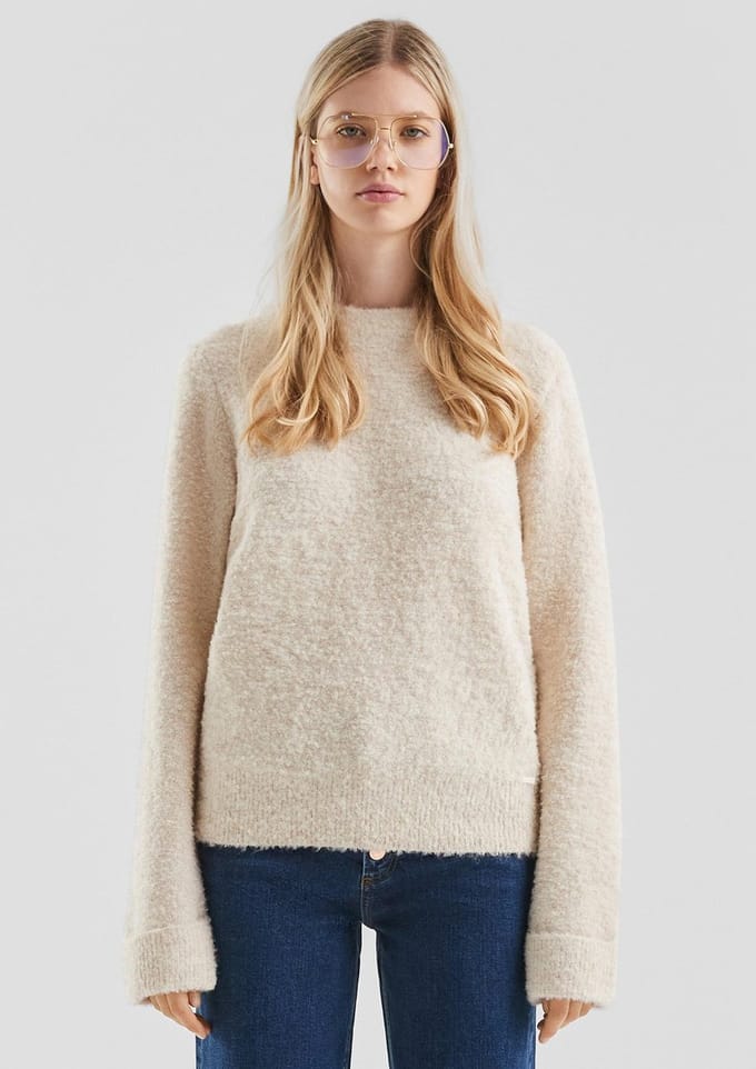 Q/S designed by - Dames pull - Maat L - Vrouwen - Creme - polyester
