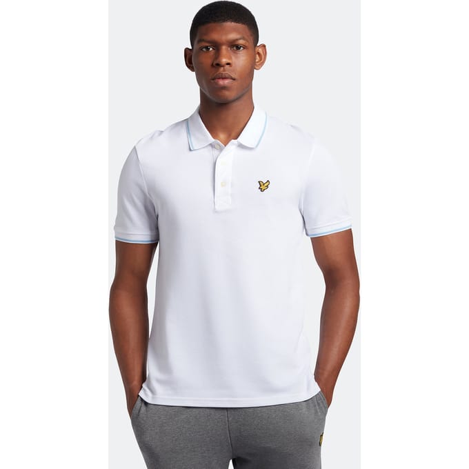 Lyle & Scott getipt poloshirt in wit