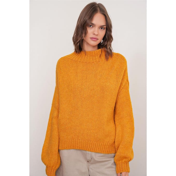 Ontspannen Pas Crew Neck Dikke Brei Trui
