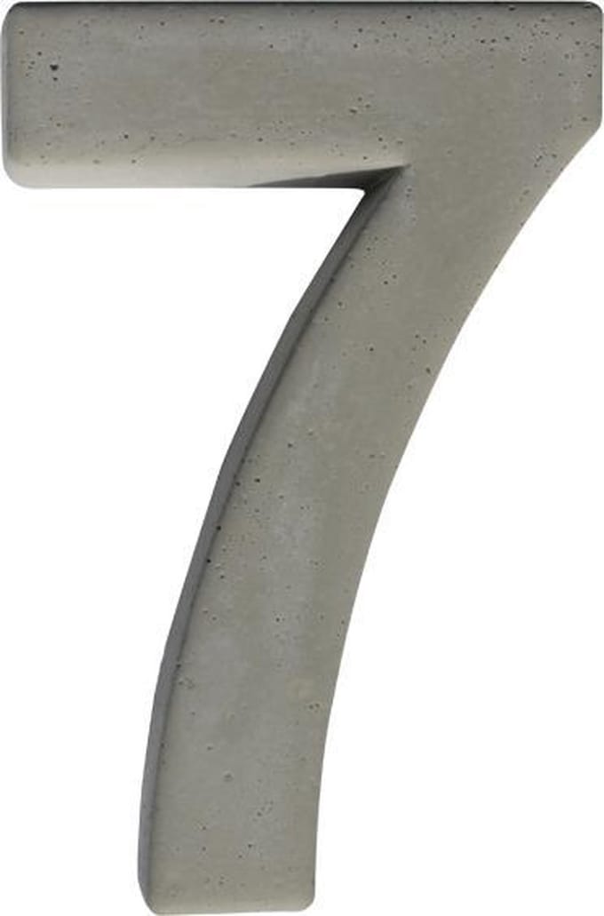 Huisnummer beton nr. 7