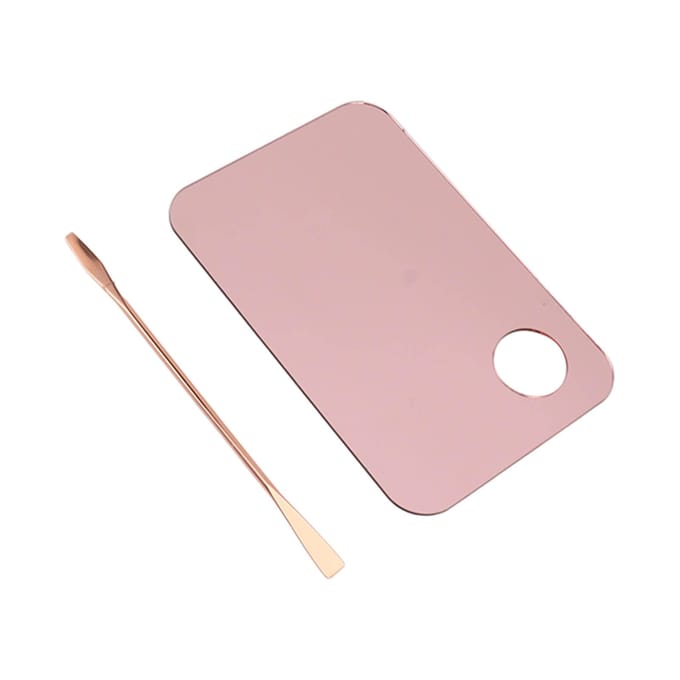 Roségoud Foundation Mengbakje Spatel Set Foundation Houder Plaat Make-up Nail Art Palet white