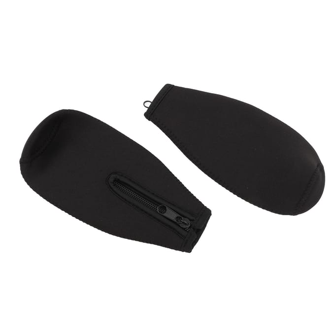 Lot de 4 manchons isolants pour bouteille de bière en néoprène épais avec fermeture éclair, noir black
