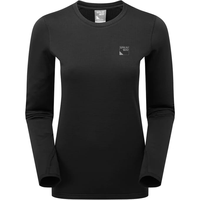 Dames Fleece Crew Neck Top met Duimlussen voor Winterwandelen