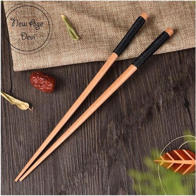 New Age Devi - Chop Sticks - Japanse Stijl Eetstokjes - Met onderlegger - Hout - Beuken - Zwart