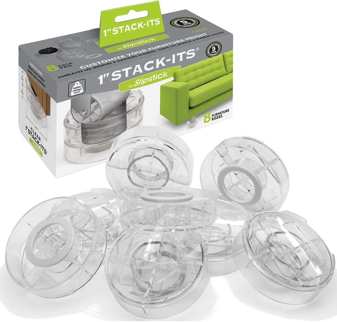 Dailygoods - CB658 Stack-Its 1 Inch Verstelbare Meubelverhogers - Set van 8