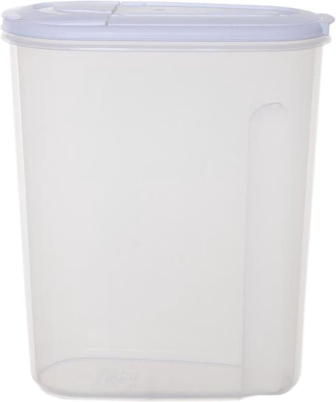 Whitefurze Voedselcontainer strooibus - transparant - 3 liter - kunststof - 20 x 10 x 24 cm