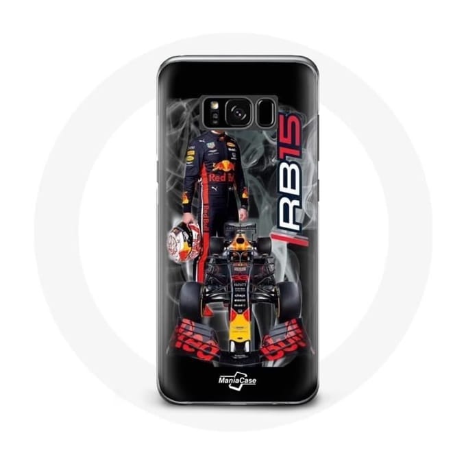 Coque - maniacase - Samsung Galaxy S8 Plus - Formule 1 - Max Verstappen - Souple - Noir noir