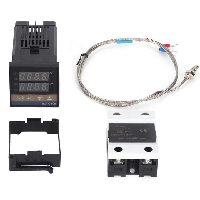 0400 celsius Digitale LED PID Temperatuurregelaar Thermostaat Kit AC110V240V gray