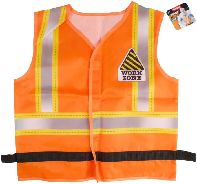 Toi-Toys Power Tools Construction Worker Vest Fancy Dress Vest