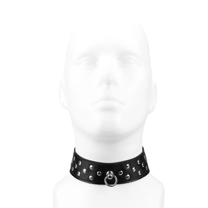 Rimba - Collar 4 cm breed versierd met studs