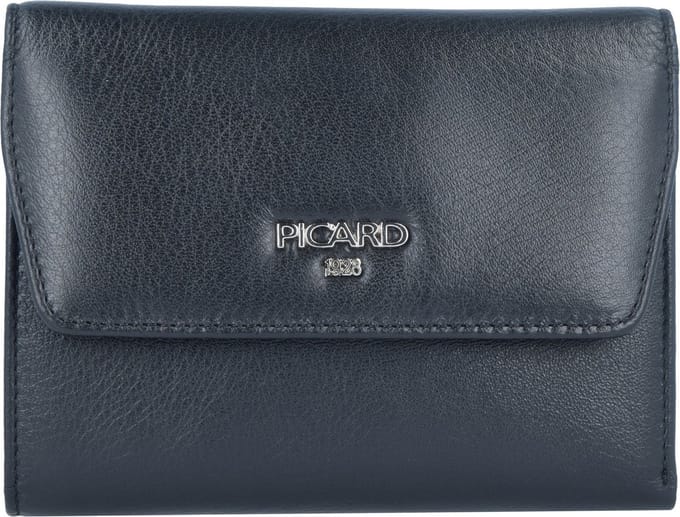 PICARD Leren portemonnee Bingo Flap Wallet Black zwart