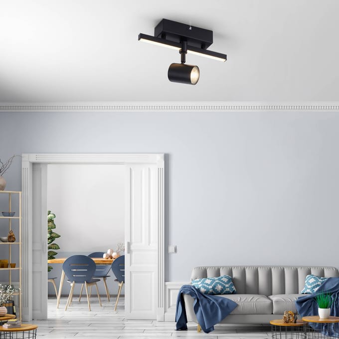 Paul Neuhaus LED plafondspot Barik, 26 cm, verstelbaar