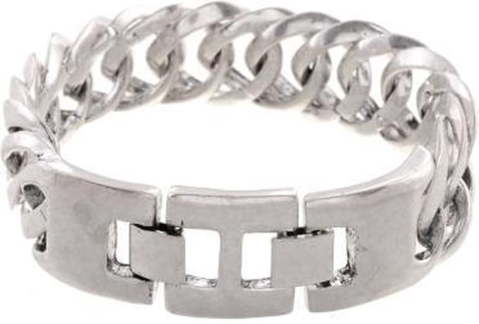 Behave - Armband - Schakelarmband mat zilverkleur, metaal, lengte 22 cm