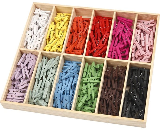 Creativ Company Mini Clothespins Coloured 12x24st.