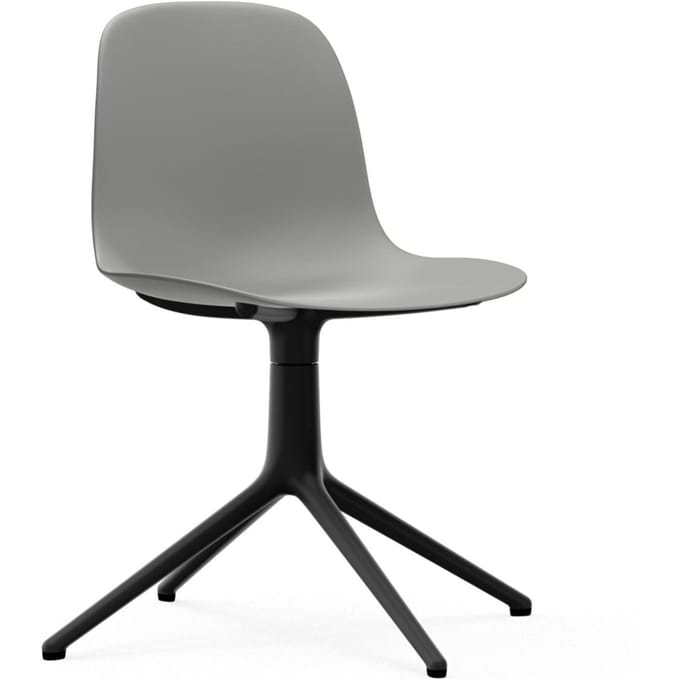 Normann Copenhagen - Form Draaistoel - grijs - aluminium zwart - 4 - 6 Wochen