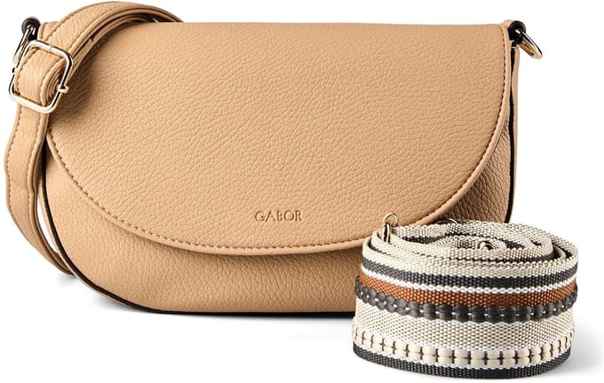Gabor schoudertas Linda Summer Saddle Bag Camel Lichtbruin