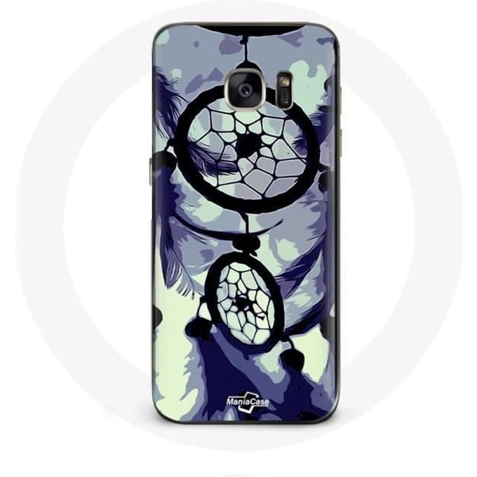 Coque pour Samsung Galaxy S7 Edge Attrape Rêve violet gris et Noir