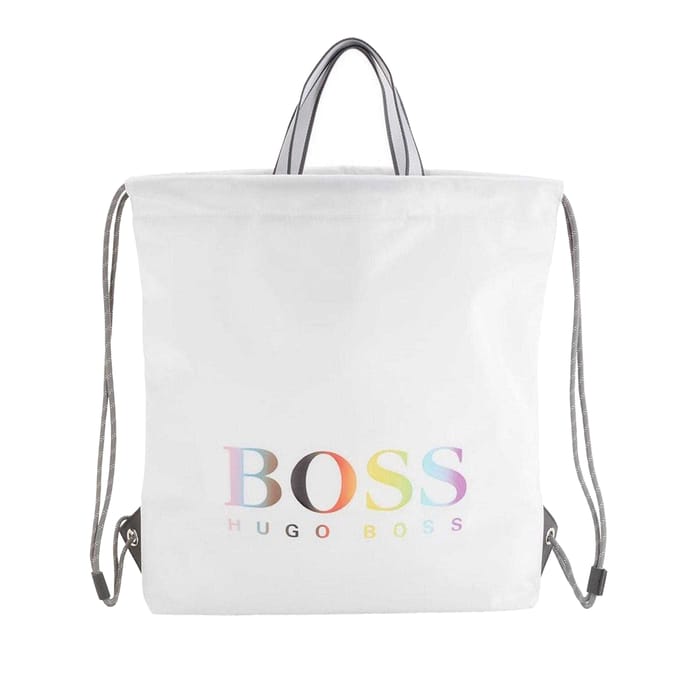 Boss Tlove Regenboog Logo Trekkoord Tas (Wit)