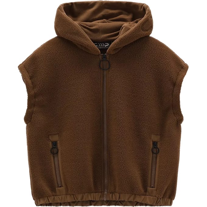 Dames fleece zonder mouwen met capuchon CMP
