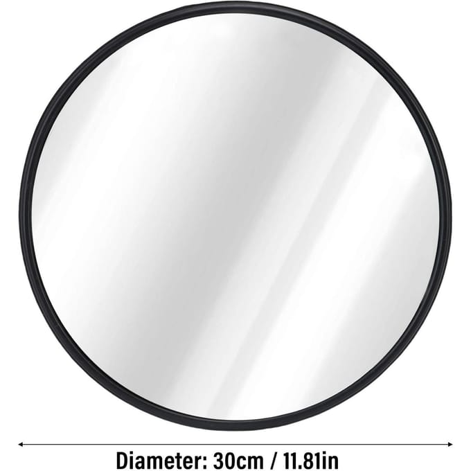 Miroir de Sécurité Courbé Support Robuste Miroir Convexe Rond d'Intérieur Avec Support Mural Pour Garage Magasin Entrepôt Parking