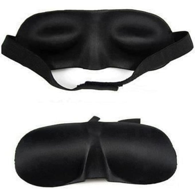 HG23854-1Pcs Confortable 3D Eponge Masque Yeux œil Sommeil Nuit zwart
